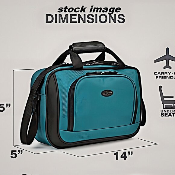 U.S. Traveler Under Seat Expandable Carry-on Teal Tote Bag NWT - Picture 1 of 6